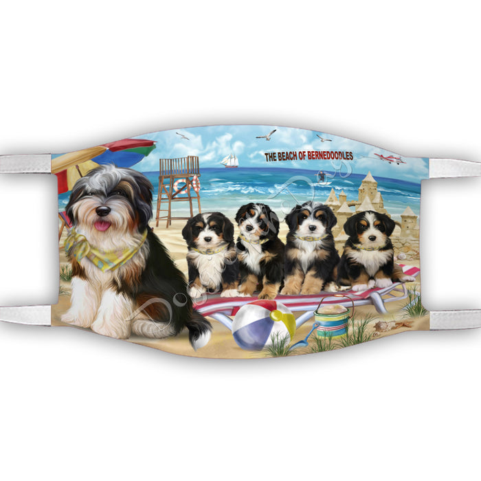 Pet Friendly Beach Bernedoodle Dogs Face Mask FM49074