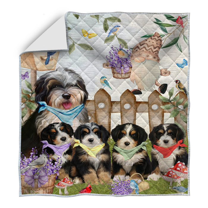 Bernedoodle Bed Quilt, Explore a Variety of Designs, Personalized, Custom, Bedding Coverlet Quilted, Pet and Dog Lovers Gift