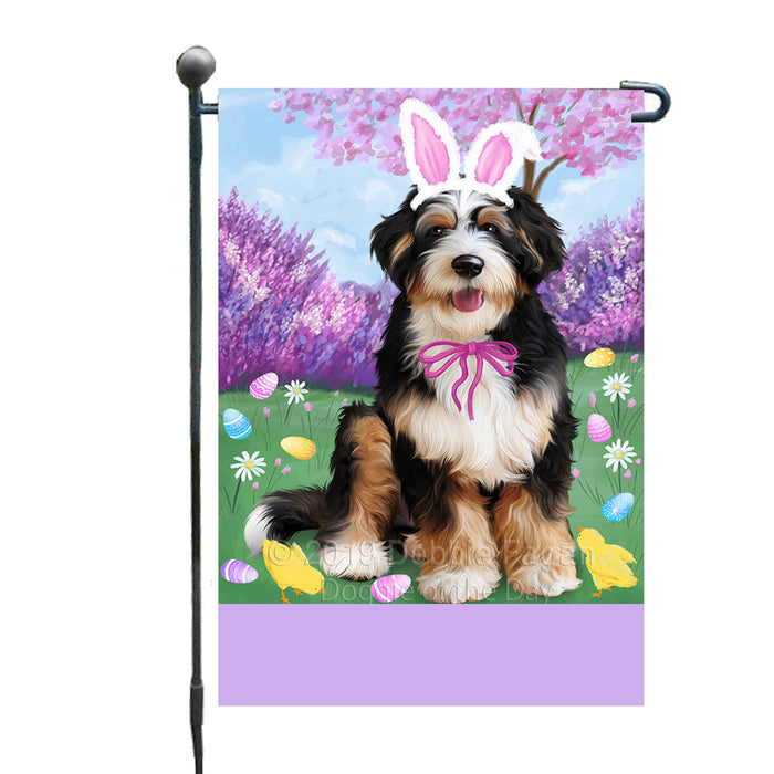 Personalized Easter Holiday Bernedoodle Dog Custom Garden Flags GFLG-DOTD-A58754