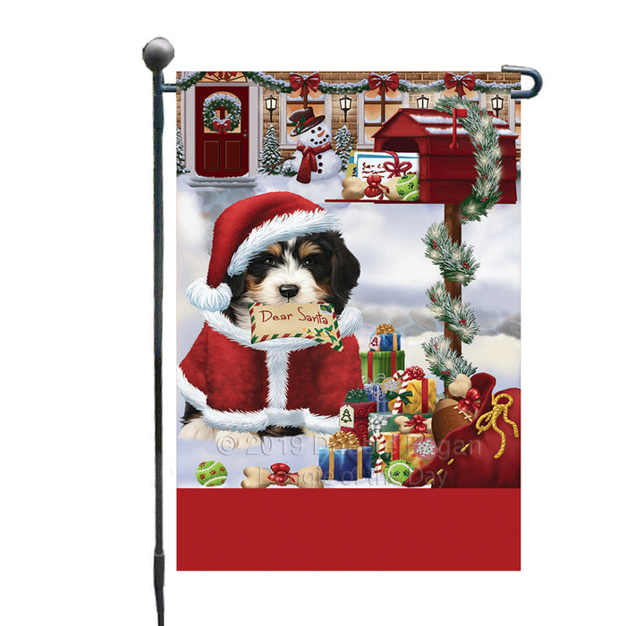 Personalized Happy Holidays Mailbox Bernedoodle Dog Christmas Custom Garden Flags GFLG-DOTD-A59899
