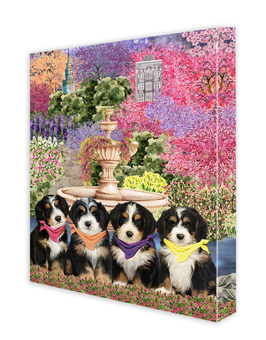 Bernedoodle Canvas: Explore a Variety of Designs, Personalized, Digital Art Wall Painting, Custom, Ready to Hang Room Decor, Dog Gift for Pet Lovers