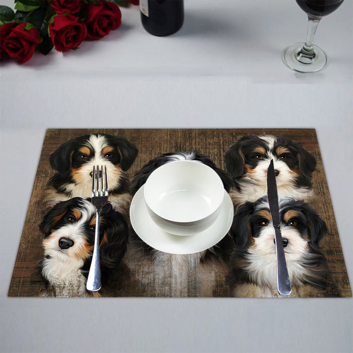 Rustic Bernedoodle Dogs Placemat