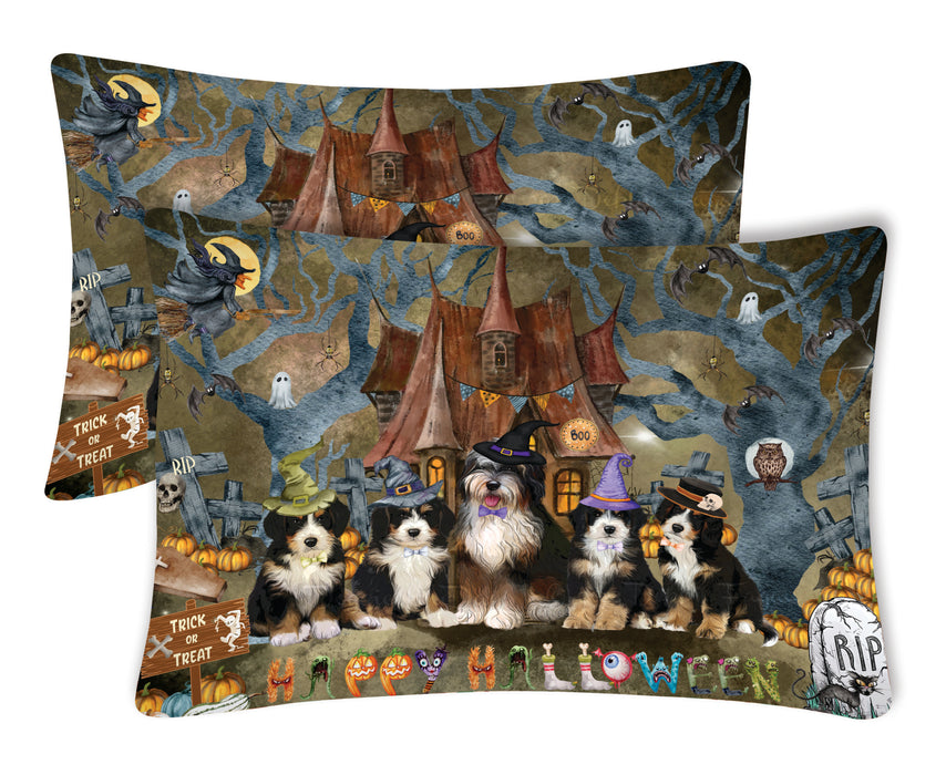 Bernedoodle Pillow Case: Explore a Variety of Designs, Custom, Standard Pillowcases Set of 2, Personalized, Halloween Gift for Pet and Dog Lovers