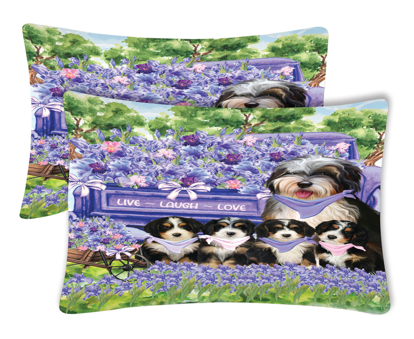 Bernedoodle Pillow Case, Standard Pillowcases Set of 2, Explore a Variety of Designs, Custom, Personalized, Pet & Dog Lovers Gifts