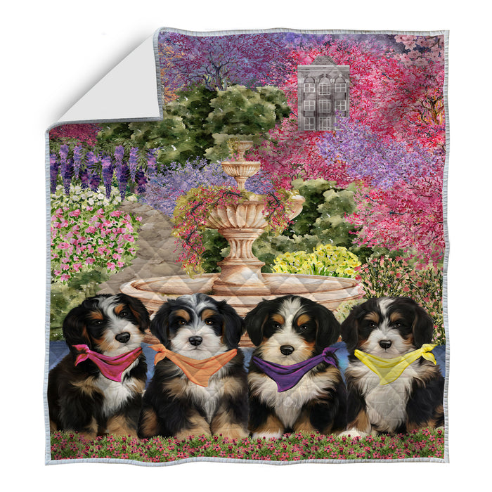 Bernedoodle Bedding Quilt, Bedspread Coverlet Quilted, Explore a Variety of Designs, Custom, Personalized, Pet Gift for Dog Lovers