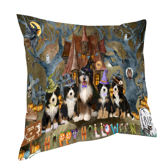 Bernedoodle Throw Pillow: Explore a Variety of Designs, Cushion Pillows for Sofa Couch Bed, Personalized, Custom, Dog Lover's Gifts