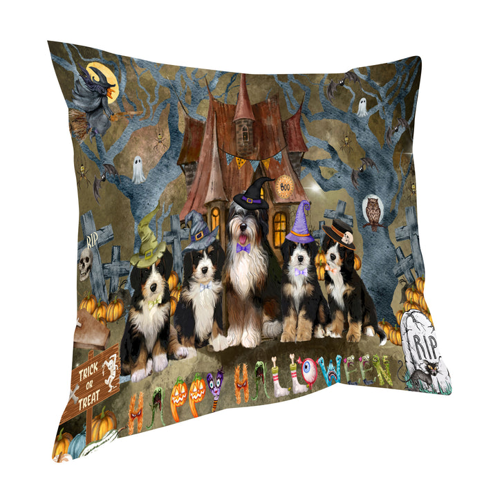 Bernedoodle Pillow, Cushion Throw Pillows for Sofa Couch Bed, Explore a Variety of Designs, Custom, Personalized, Dog and Pet Lovers Gift