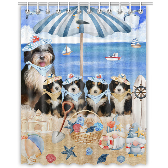 Bernedoodle Shower Curtain, Custom Bathtub Curtains with Hooks for Bathroom, Explore a Variety of Designs, Personalized, Gift for Pet and Dog Lovers