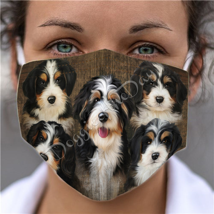 Rustic Bernedoodle Dogs Face Mask FM50027