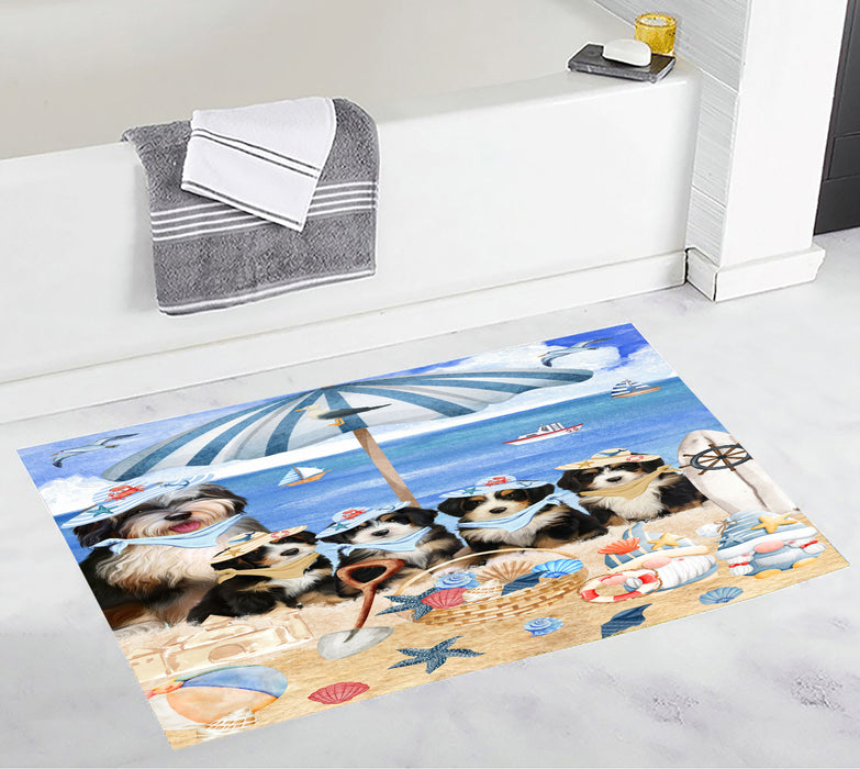 Bernedoodle Bath Mat: Non-Slip Bathroom Rug Mats, Custom, Explore a Variety of Designs, Personalized, Gift for Pet and Dog Lovers