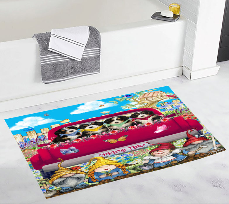 Bernedoodle Bath Mat: Explore a Variety of Designs, Custom, Personalized, Anti-Slip Bathroom Rug Mats, Gift for Dog and Pet Lovers