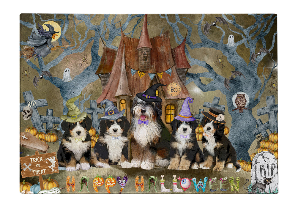 Bernedoodle Tempered Glass Cutting Board: Explore a Variety of Custom Designs, Personalized, Scratch and Stain Resistant Boards for Kitchen, Gift for Dog and Pet Lovers