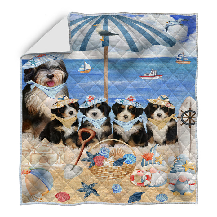 Bernedoodle Quilt, Explore a Variety of Bedding Designs, Bedspread Quilted Coverlet, Custom, Personalized, Pet Gift for Dog Lovers
