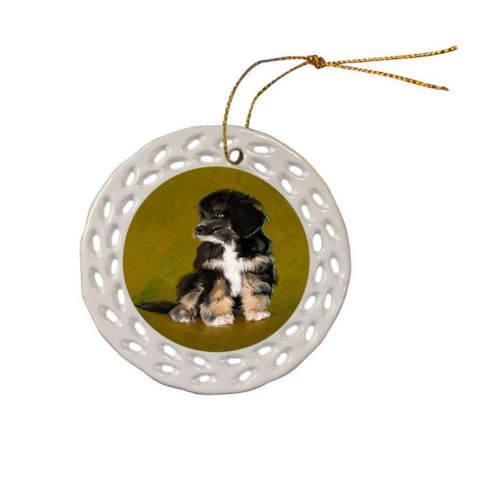 Bernedoodles Dog Ceramic Doily Ornament DPOR54386