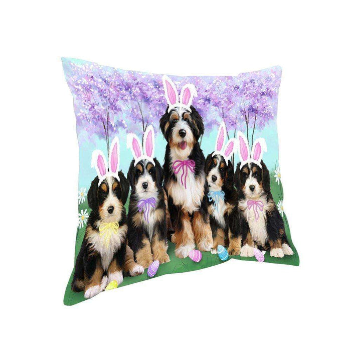 Bernedoodles Dog Easter Holiday Pillow PIL52384