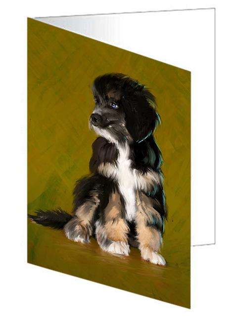 Bernedoodles Dog Handmade Artwork Assorted Pets Greeting Cards and Note Cards with Envelopes for All Occasions and Holiday Seasons GCD67187
