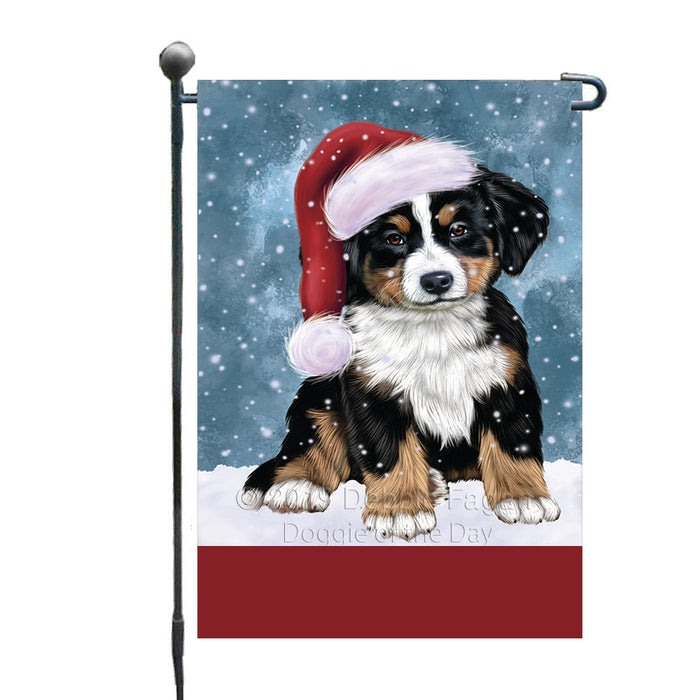Personalized Let It Snow Happy Holidays Bernese Mountain Dog Custom Garden Flags GFLG-DOTD-A62260