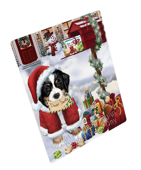 Bernese Dear Santa Letter Christmas Holiday Mailbox Dog Art Portrait Print Woven Throw Sherpa Plush Fleece Blanket