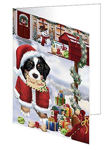Bernese Mountain Dear Santa Letter Christmas Holiday Mailbox Dog Handmade Artwork Assorted Pets Greeting Cards and Note Cards with Envelopes for All Occasions and Holiday Seasons