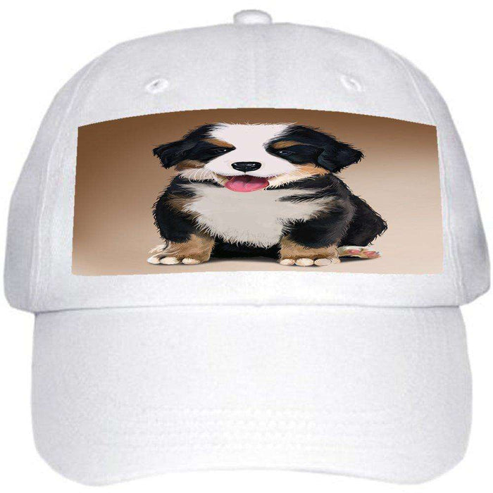 Bernese Mountain Dog Ball Hat Cap Off White