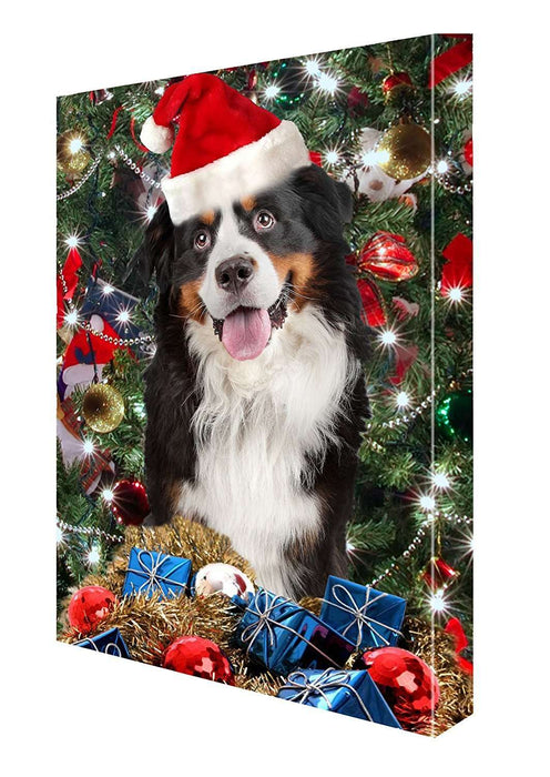 Bernese Mountain Dog Christmas Canvas 18 x 24