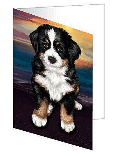 Bernese Mountain Dog Handmade Artwork Assorted Pets Greeting Cards and Note Cards with Envelopes for All Occasions and Holiday Seasons