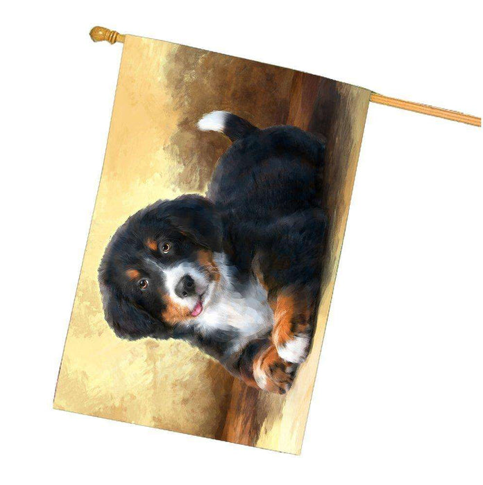 Bernese Mountain Dog House Flag