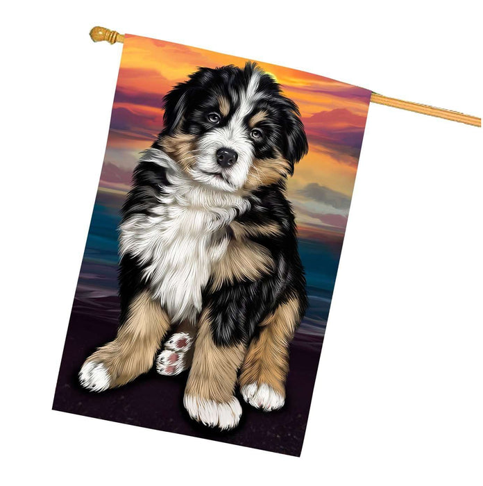 Bernese Mountain Dog House Flag