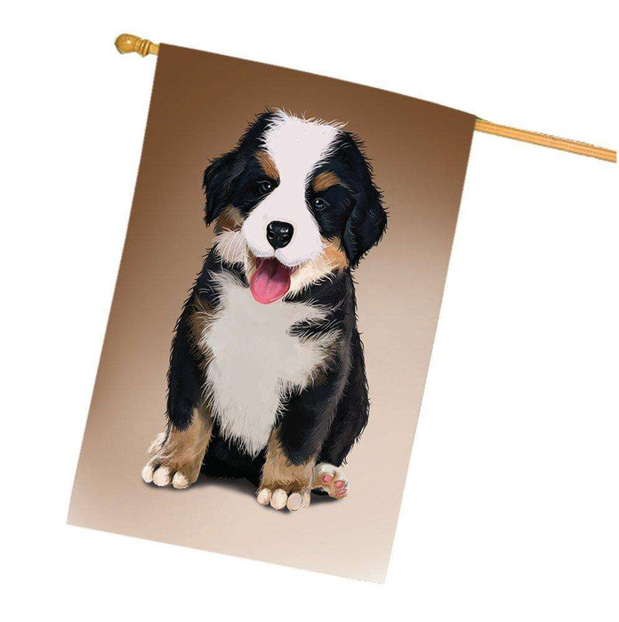 Bernese Mountain Dog House Flag