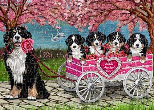 Bernese Mountain Dog Mother's Day Dogs Puzzle with Photo Tin