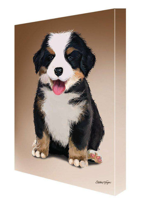 Bernese Mountain Dog Painting Printed on Canvas Wall Art Signed