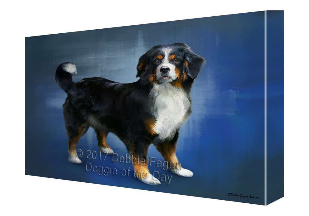 Bernese Mountain Dog Painting Printed on Canvas Wall Art