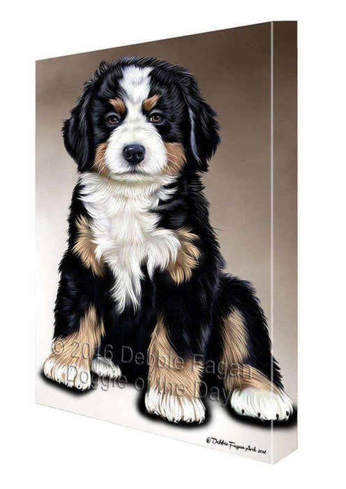 Bernese Mountain Dog Painting Printed on Canvas Wall Art