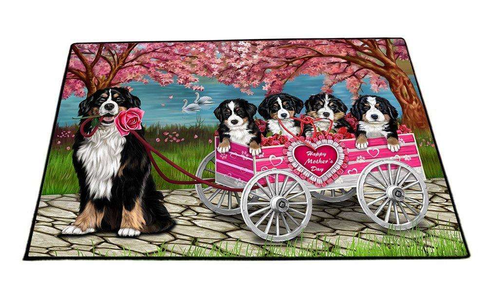 Bernese Mountain Dog with Puppies Mother's Day Floormat