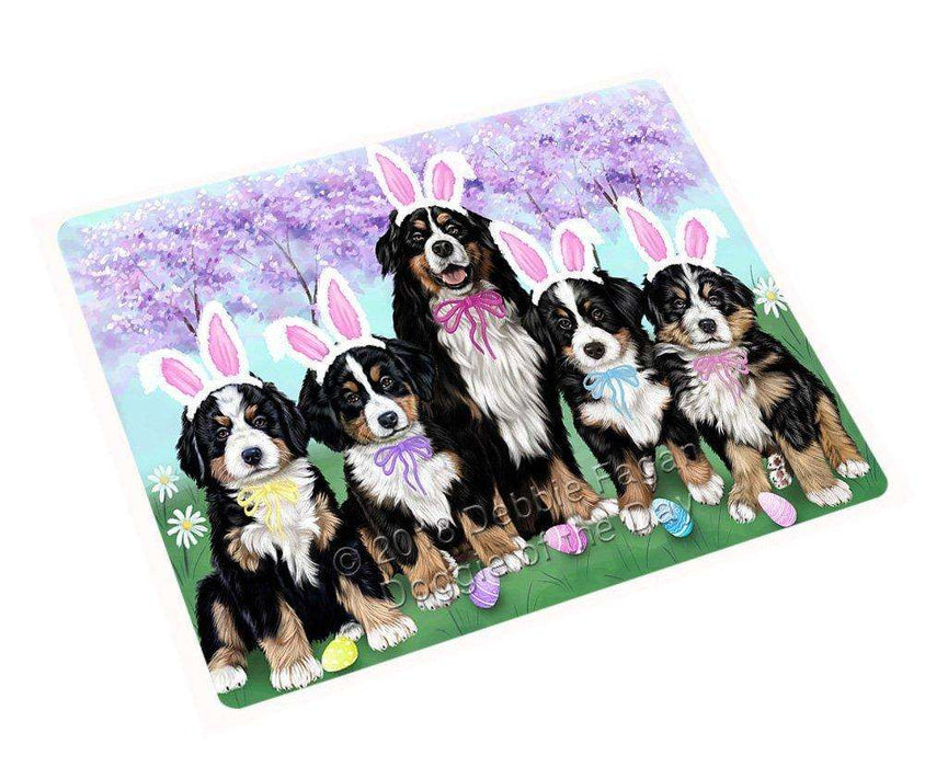 Bernese Mountain Dogs Dog Easter Holiday Tempered Cutting Board C51267