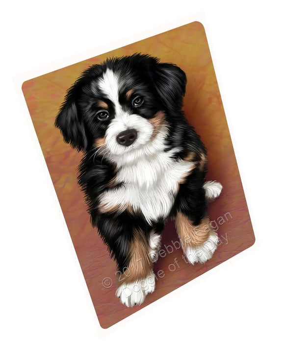 Bernese Mountain Puppy Dog Art Portrait Print Woven Throw Sherpa Plush Fleece Blanket