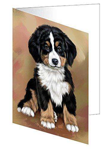 Bernese Mountain Puppy Dog Handmade Artwork Assorted Pets Greeting Cards and Note Cards with Envelopes for All Occasions and Holiday Seasons