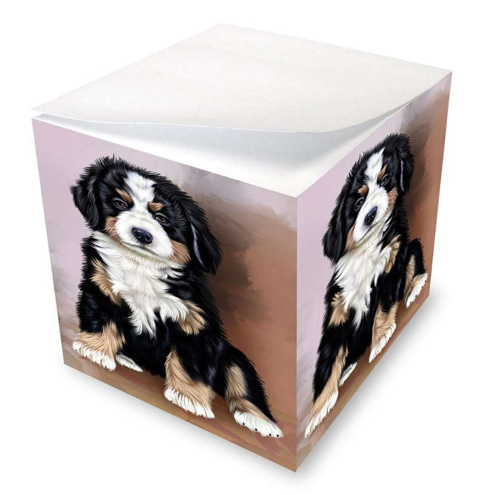 Bernese Mountain Puppy Dog Note Cube