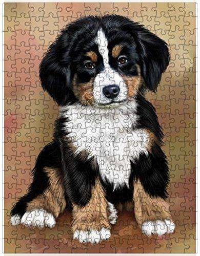 Bernese Mountain Puppy Dog Puzzle with Photo Tin