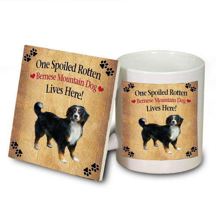 Bernese Mountain Spoiled Rotten Dog Mug and Coaster Set