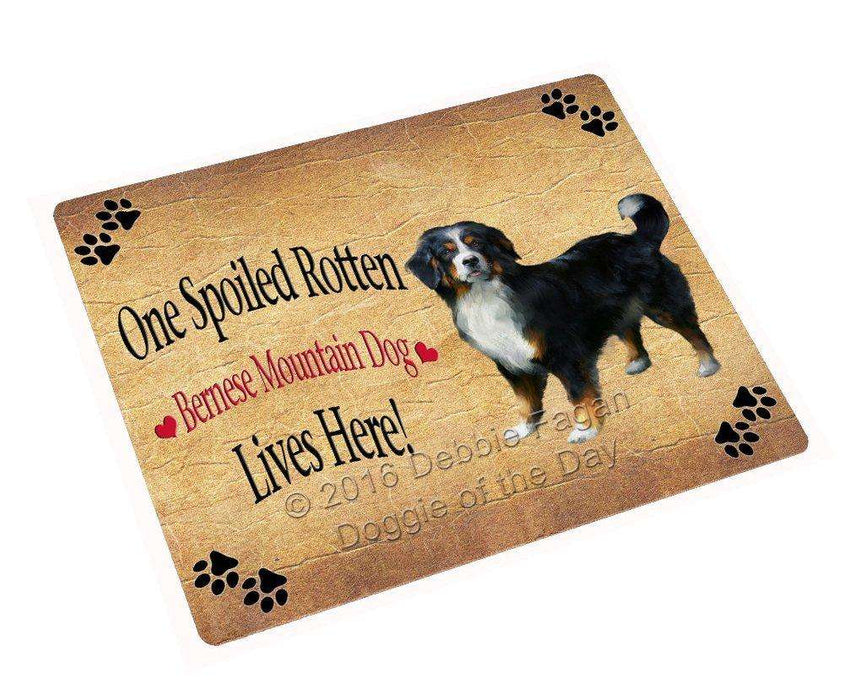 Bernese Mountain Spoiled Rotten Dog Tempered Cutting Board