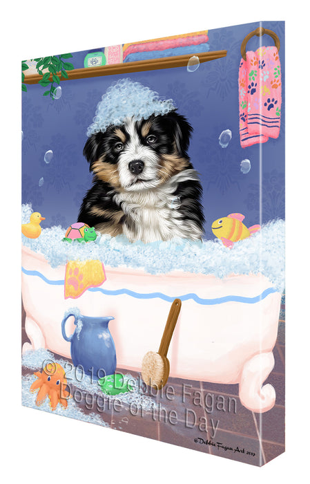 Rub A Dub Dog In A Tub Bernese Dog Canvas Print Wall Art Décor CVS142280