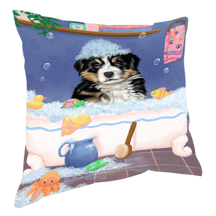 Rub A Dub Dog In A Tub Bernese Dog Pillow with Top Quality High-Resolution Images - Ultra Soft Pet Pillows for Sleeping - Reversible & Comfort - Ideal Gift for Dog Lover - Cushion for Sofa Couch Bed - 100% Polyester