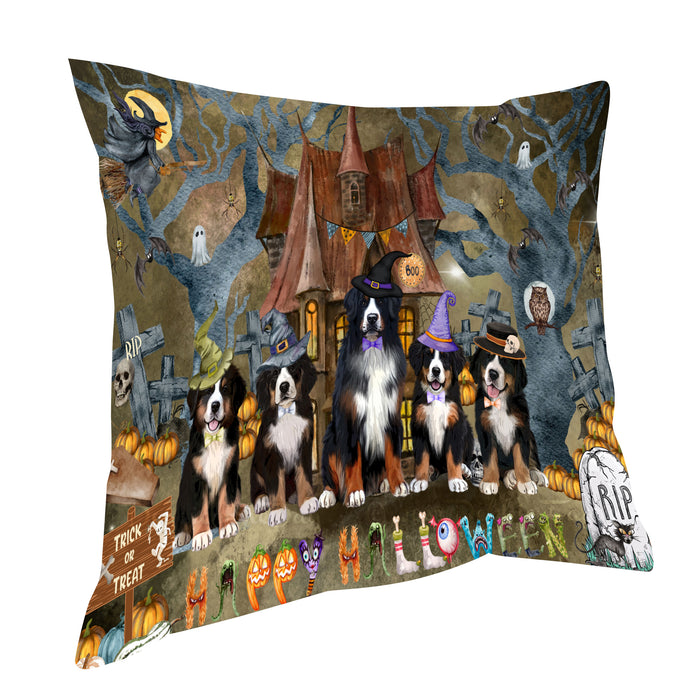 Bernese Mountain Throw Pillow, Explore a Variety of Custom Designs, Personalized, Cushion for Sofa Couch Bed Pillows, Pet Gift for Dog Lovers