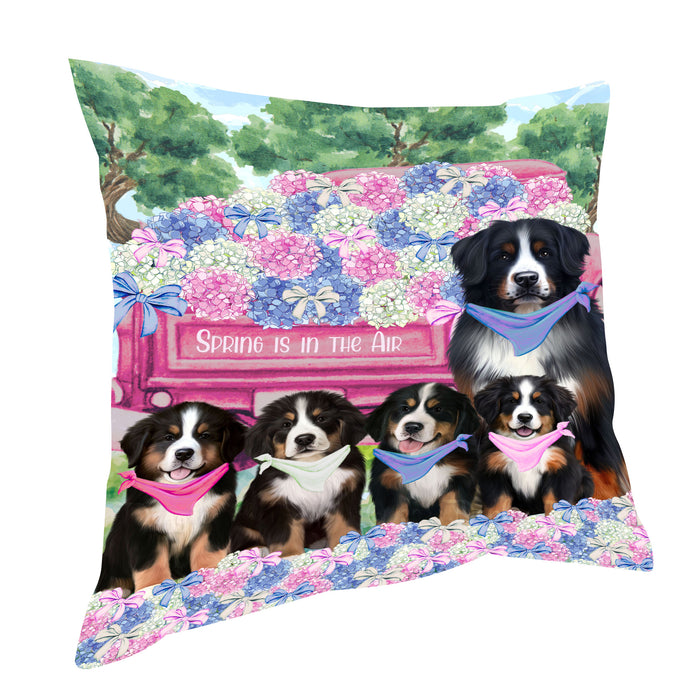 Bernese Mountain Pillow: Explore a Variety of Designs, Custom, Personalized, Pet Cushion for Sofa Couch Bed, Halloween Gift for Dog Lovers