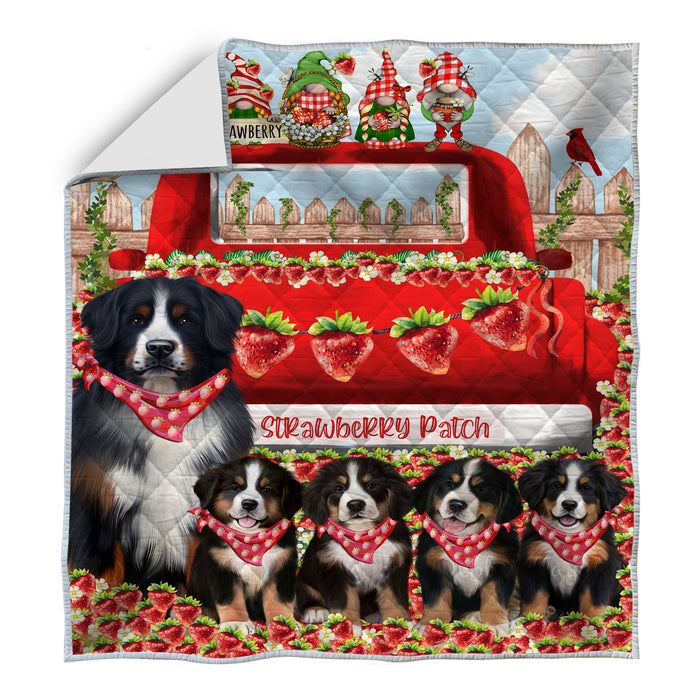 Bernese Mountain Bed Quilt, Explore a Variety of Designs, Personalized, Custom, Bedding Coverlet Quilted, Pet and Dog Lovers Gift