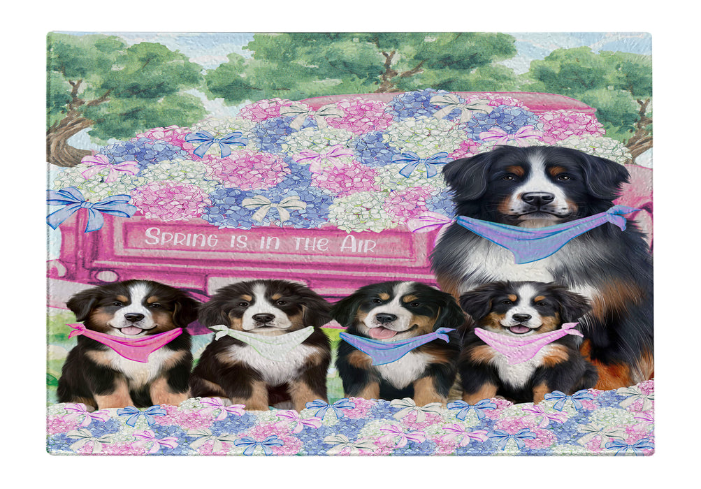 Bernese Mountain Cutting Board: Explore a Variety of Designs, Personalized, Custom, Kitchen Tempered Glass Scratch and Stain Resistant, Halloween Gift for Pet and Dog Lovers