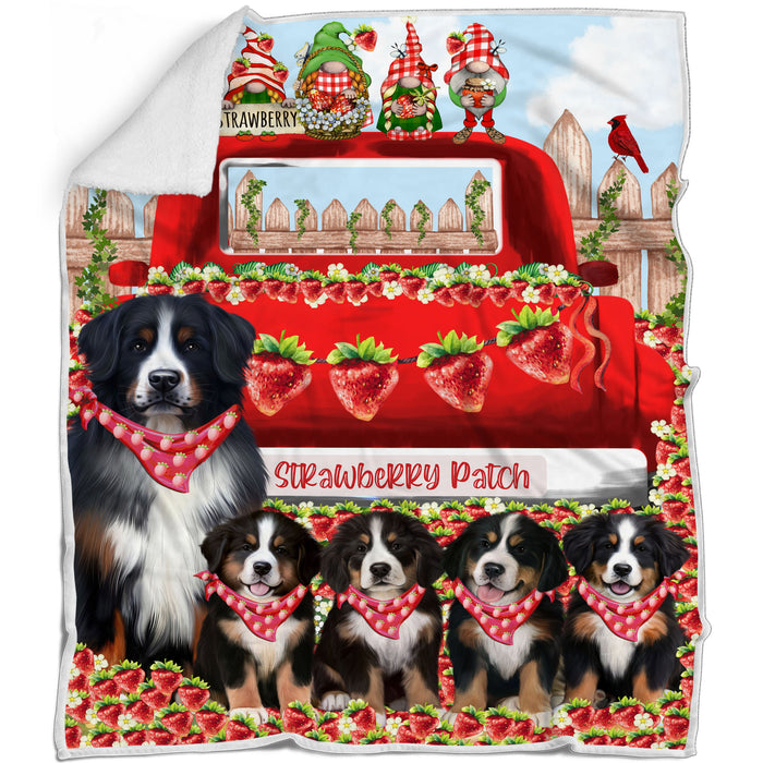 Bernese Mountain Blanket: Explore a Variety of Custom Designs, Bed Cozy Woven, Fleece and Sherpa, Personalized Dog Gift for Pet Lovers