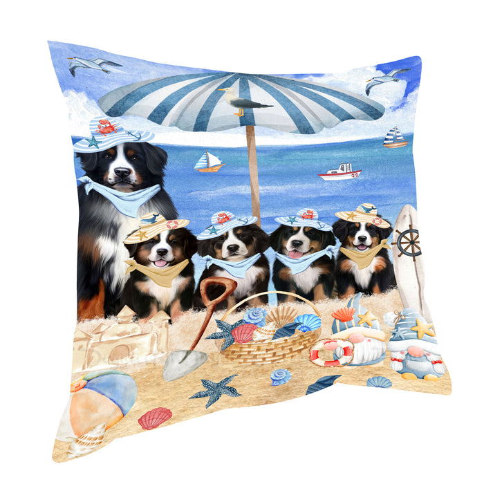 Bernese Mountain Throw Pillow, Explore a Variety of Custom Designs, Personalized, Cushion for Sofa Couch Bed Pillows, Pet Gift for Dog Lovers