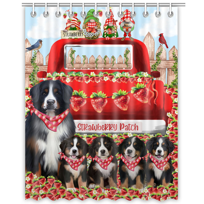 Bernese Mountain Shower Curtain, Custom Bathtub Curtains with Hooks for Bathroom, Explore a Variety of Designs, Personalized, Gift for Pet and Dog Lovers